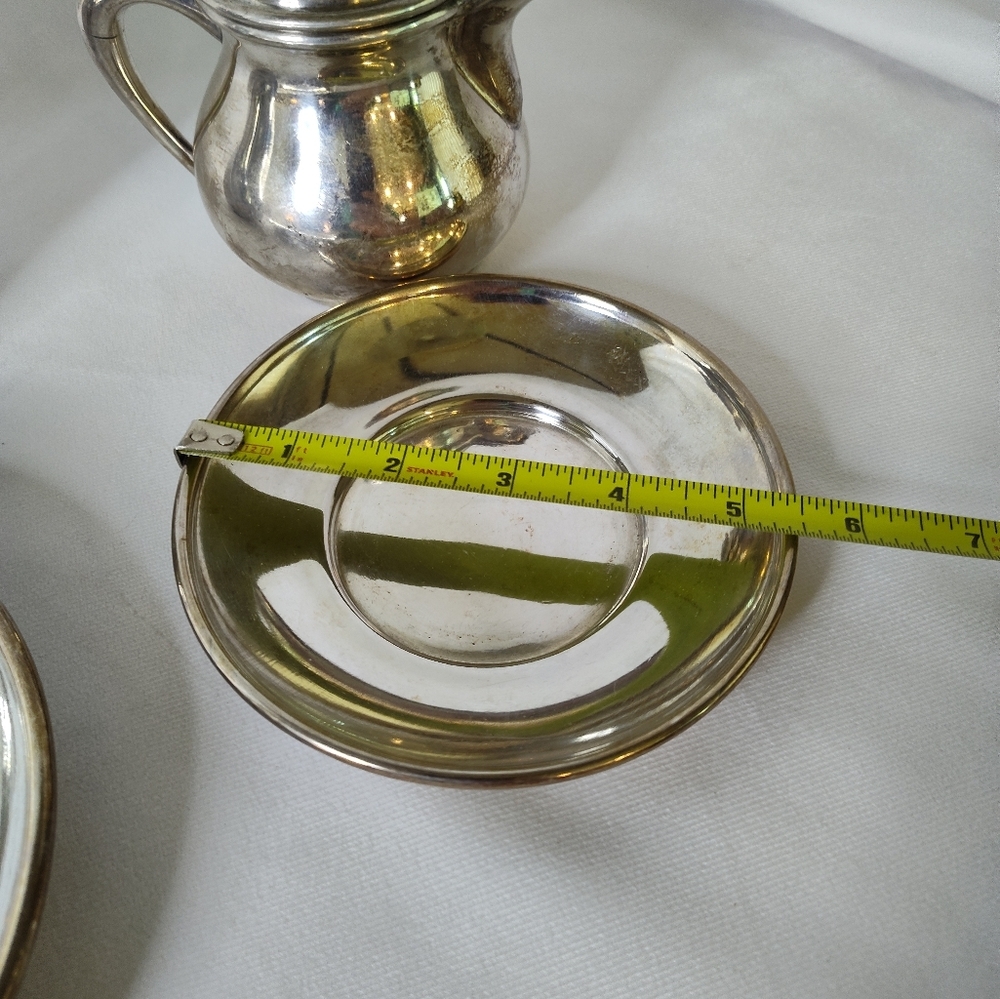 Antique (1850-1899) Rogers Silver Co Kettle And Creamer Set - Picture 6 of 10